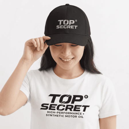 หมวก Top Secret สีดำ ไอเทมสตรีท JDM เท่ลงตัวทุกองศา!