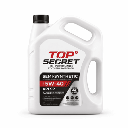 Top Secret น้ำมันเครื่อง 5w-40 Semi-Synthetic กึ่งสังเคราะห์ สำหรับเครื่องยนต์เบนซิน