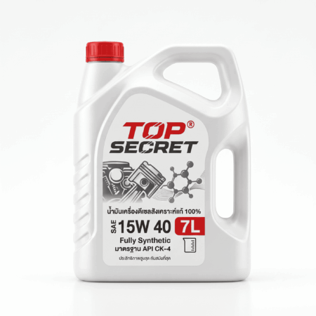 Top Secret น้ำมันเครื่องดีเซลสังเคราะห์แท้ 100% 15W 40 7L Fully Synthetic