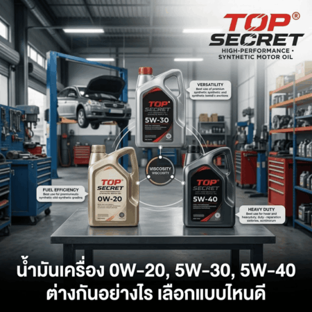 น้ำมันเครื่อง 0W-20, 5W-30, 5W-40 ต่างกันอย่างไร เลือกแบบไหนดี